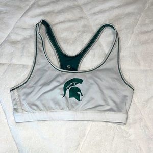 Michigan State sports bra/crop top